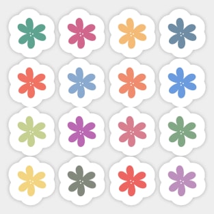 Mini Flowers Bundle - Muted Sunset Sticker